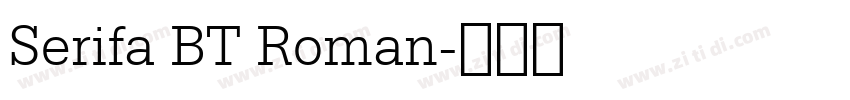 Serifa BT Roman字体转换